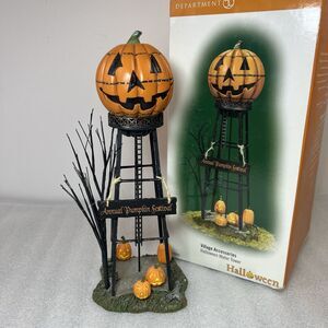 DEPARTMENT 56 #53223 Village Accessories Halloween Pumpkin Festival Water Tower